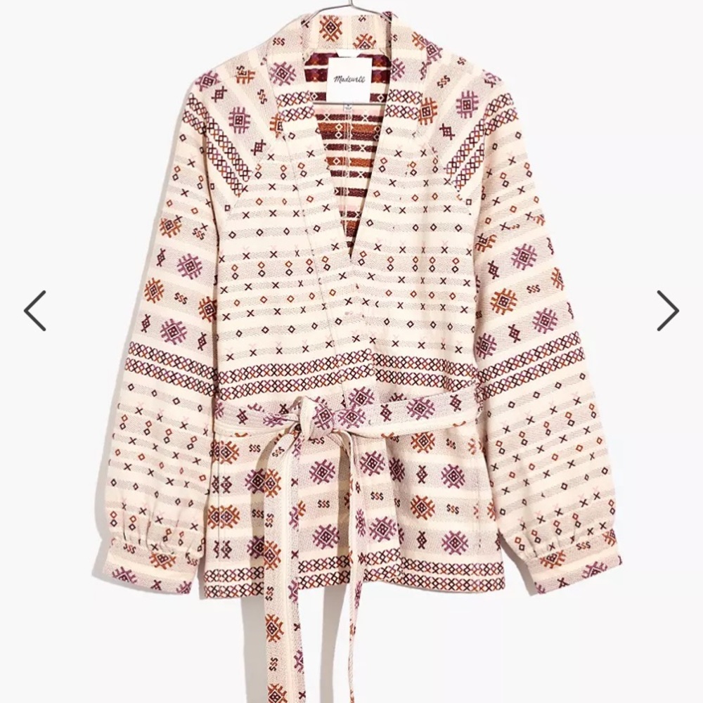 Madewell Jaquard Wrap Jacket